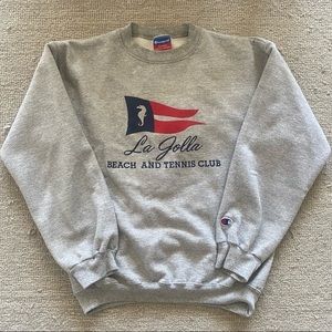 Vintage La Jolla Beach and Tennis Club Champion Crewneck Sweatshirt.